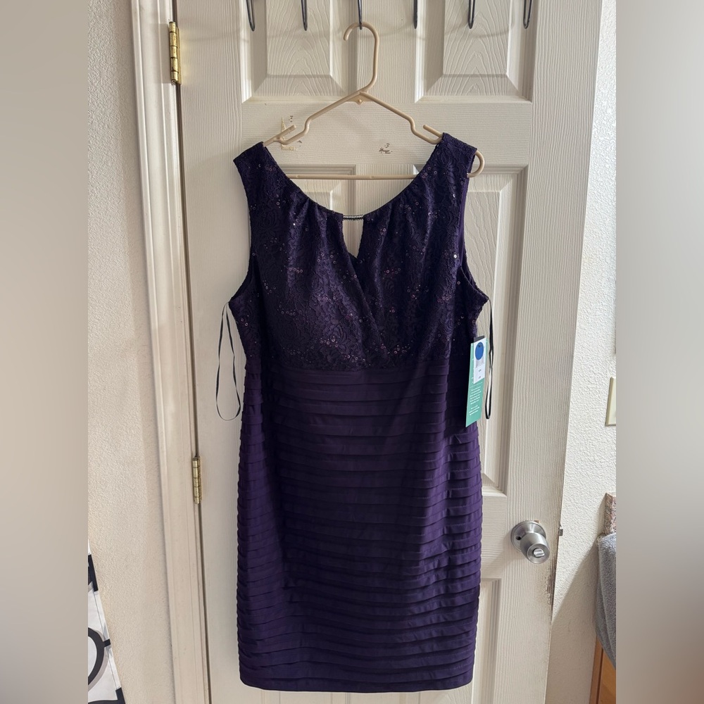 Elegant Purple Sleeveless Dress